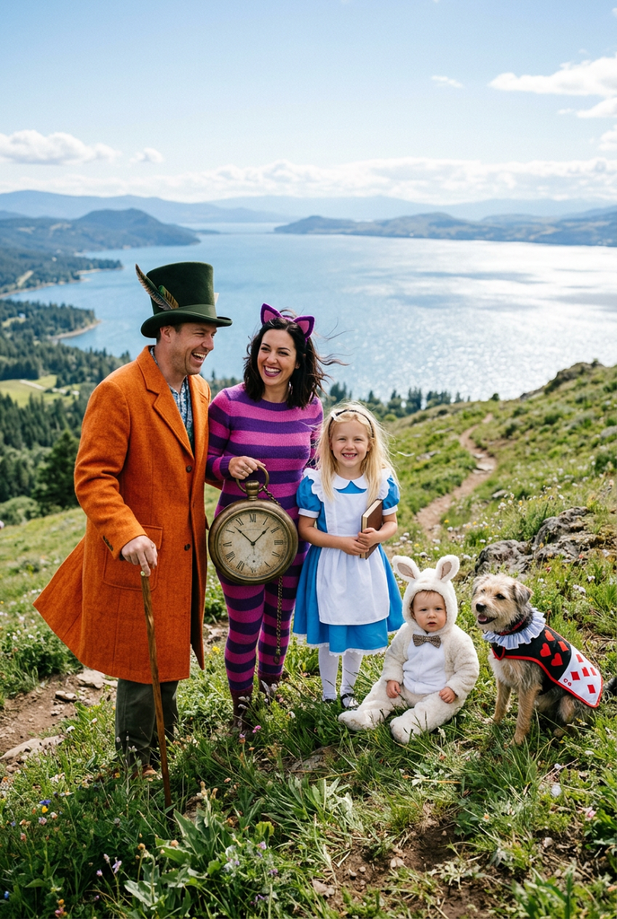 Alice in Wonderland Family Costume