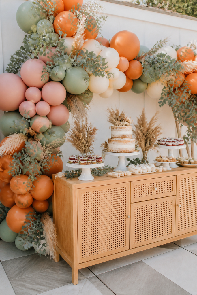 Balloon Garland in Fall Colors