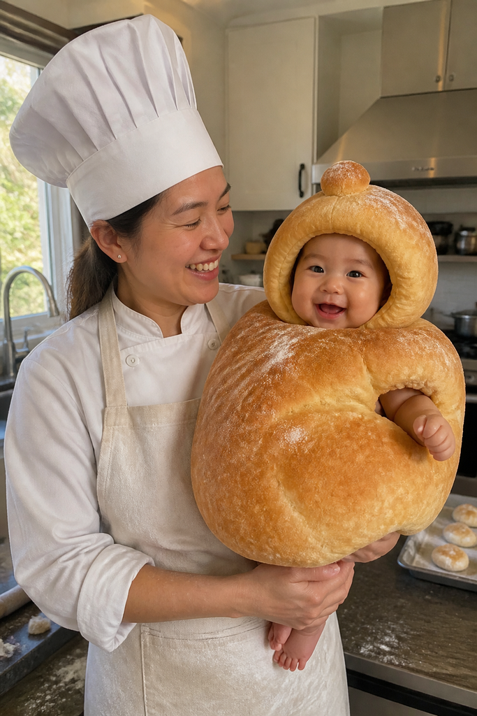 Chef Mama and Baby Bun in the Oven