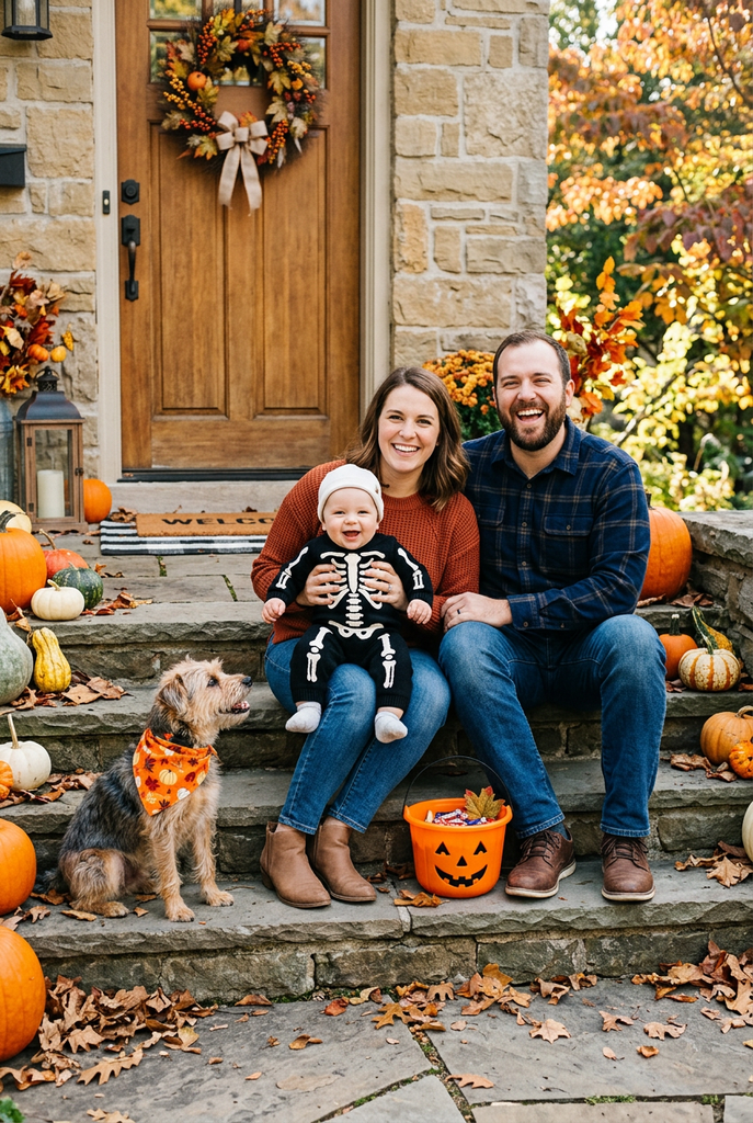 Doorstep Trick or Treat Setup