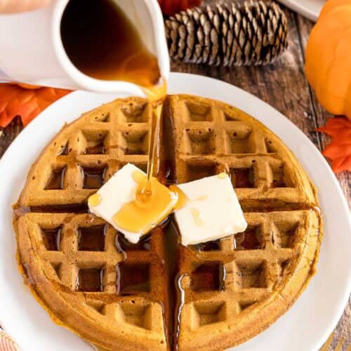 Homemade Pumpkin Waffles