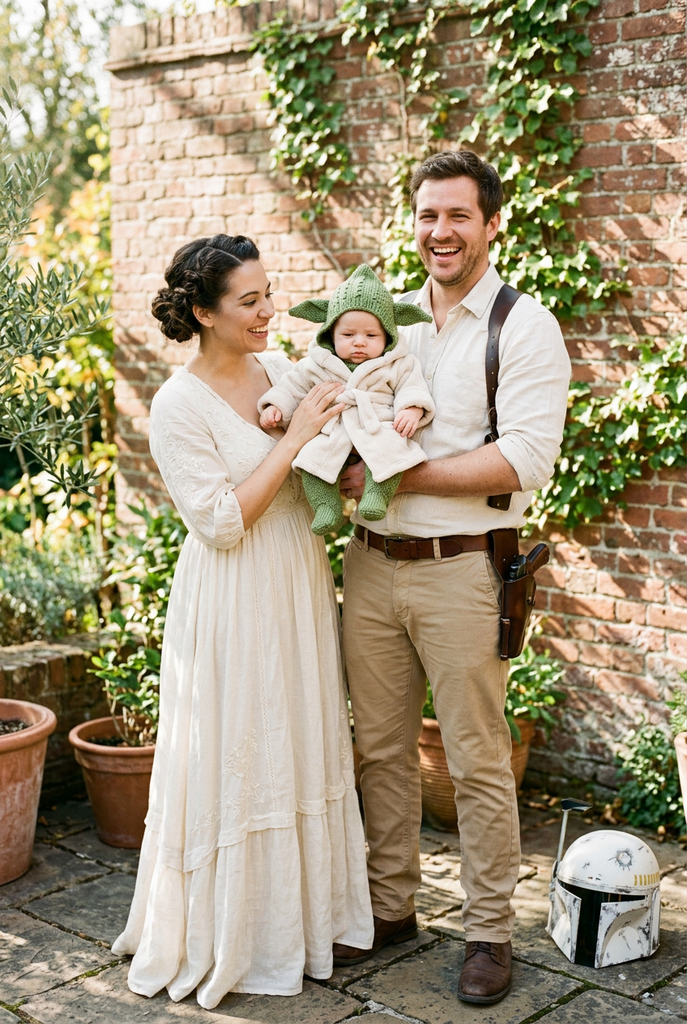 Luke, Leia, and Han Solo Family Costume
