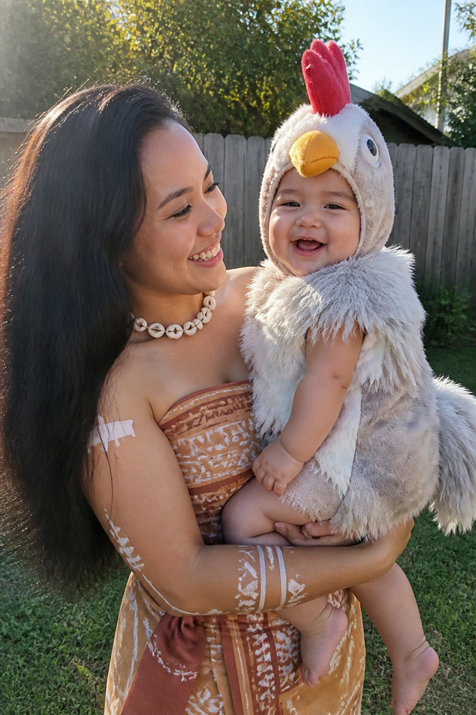 Mama Moana and Baby Hei Hei