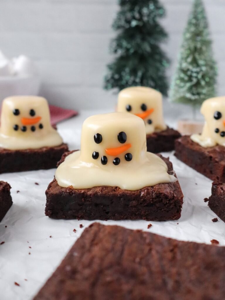 Melting Snowman Brownies